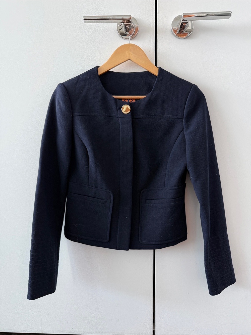 Tory Burch Harriet Navy Blazer Size 0